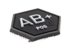 JTG Bloodgroup Hexagon Rubber Patch AB Pos JTG