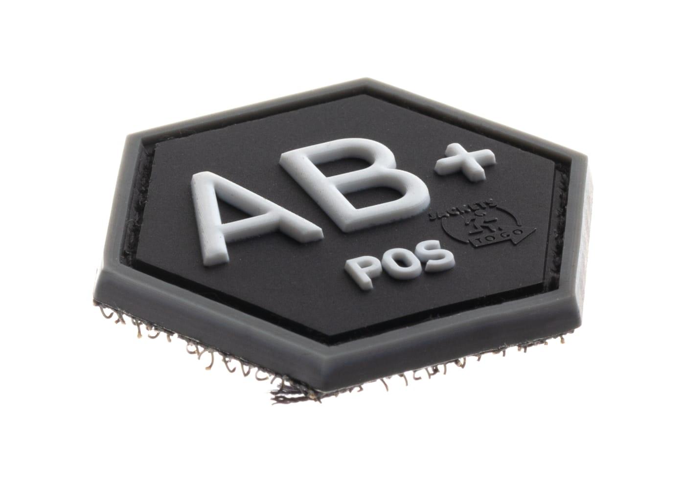 JTG Bloodgroup Hexagon Rubber Patch AB Pos JTG