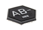 JTG Bloodgroup Hexagon Rubber Patch AB Neg JTG