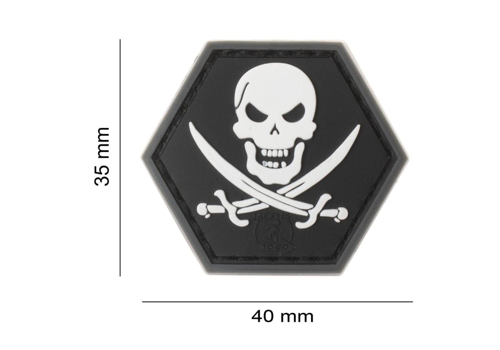 JTG No Fear Pirate Rubber Patch JTG