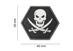 JTG No Fear Pirate Rubber Patch JTG
