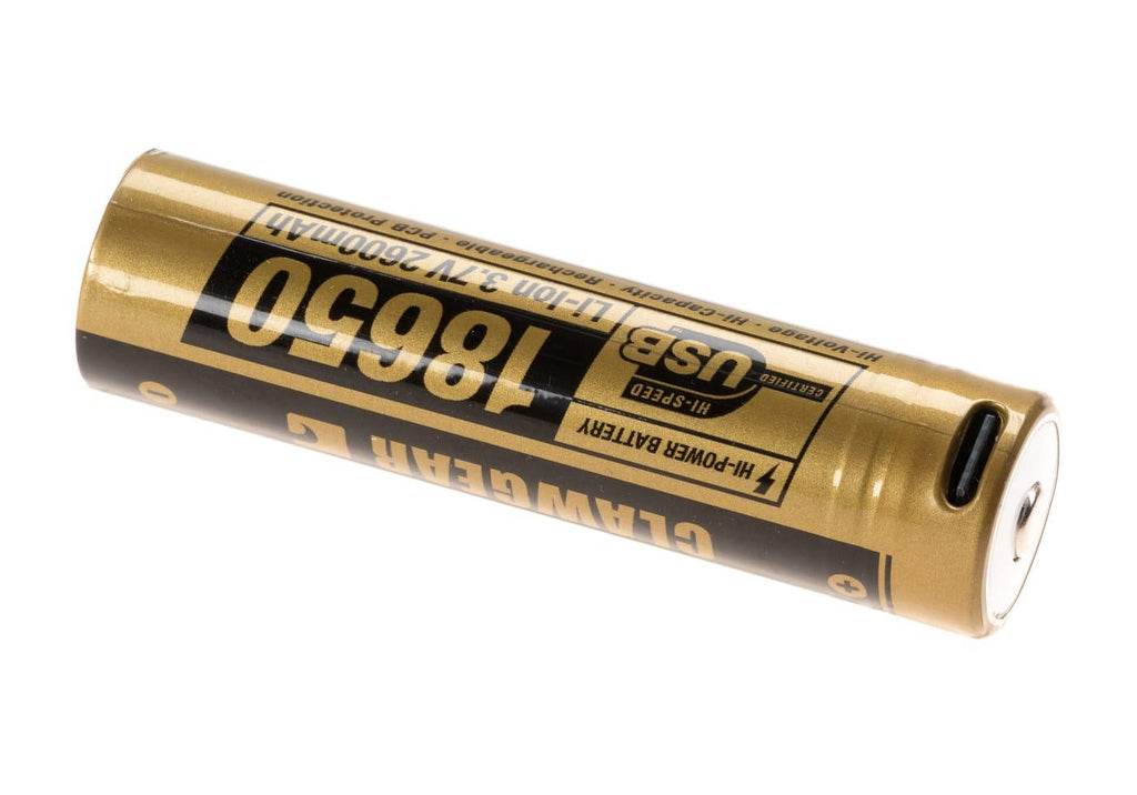 Clawgear 18650 Battery 3.7V 2600mAh Micro-USB Clawgear