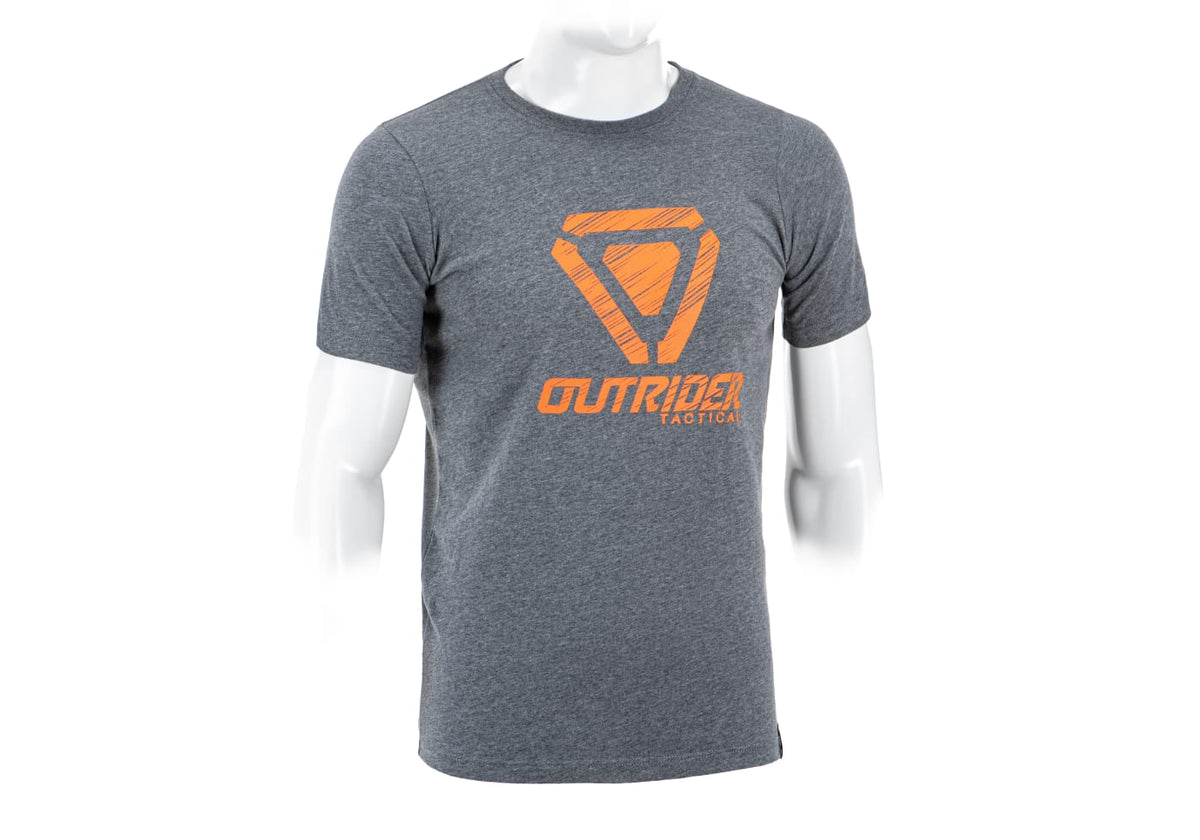 Outrider OT Scratched Logo Tee - Dark Grey