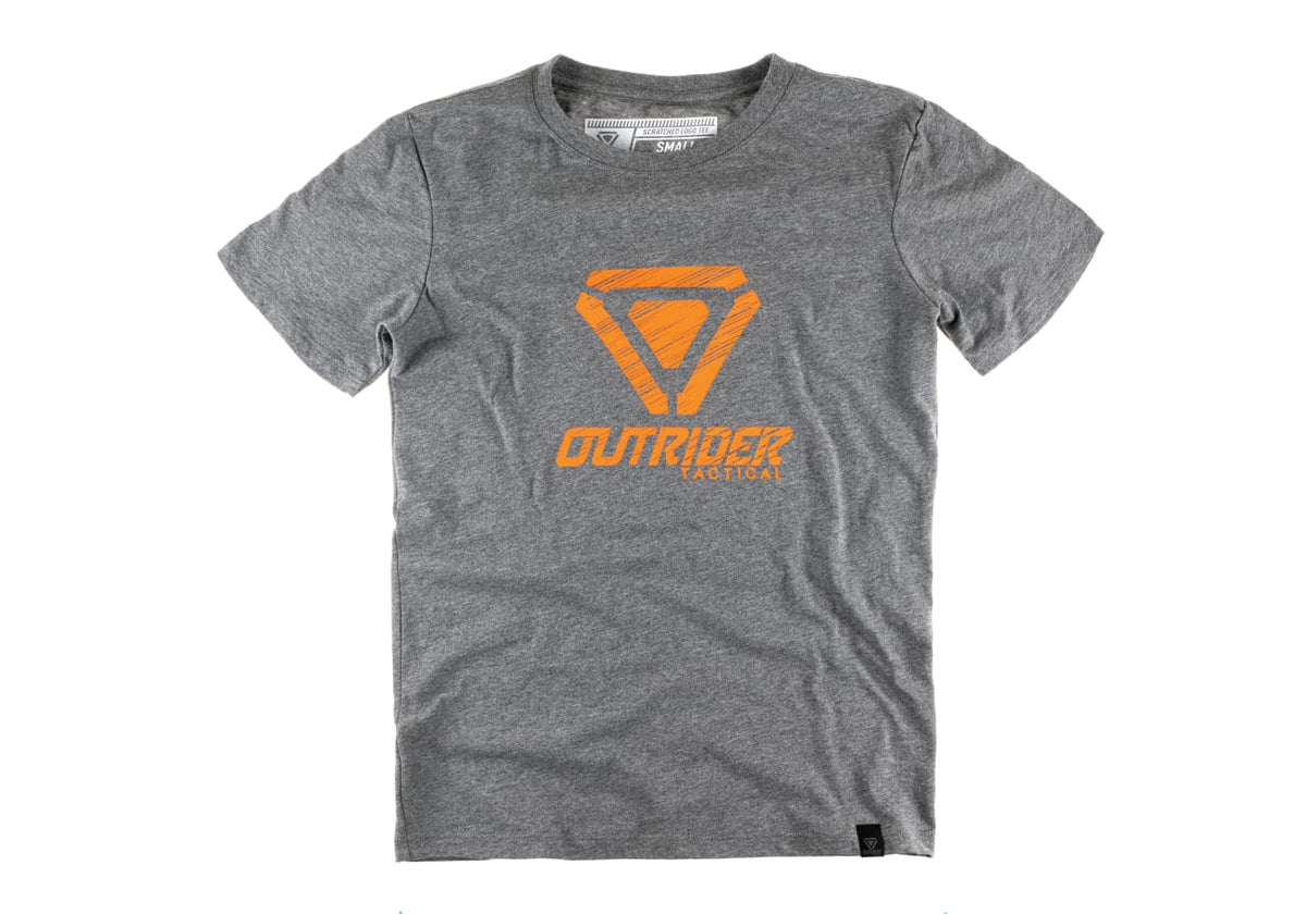 Outrider OT Scratched Logo Tee - Dark Grey