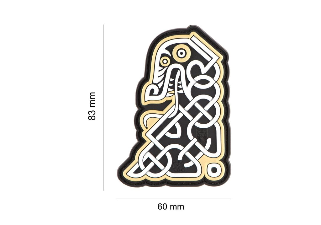JTG Northman Tribal Dragon Ship Head Rubber Patch JTG
