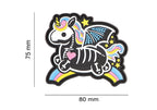 JTG Skeleton Unicorn Rubber Patch - Multicolor