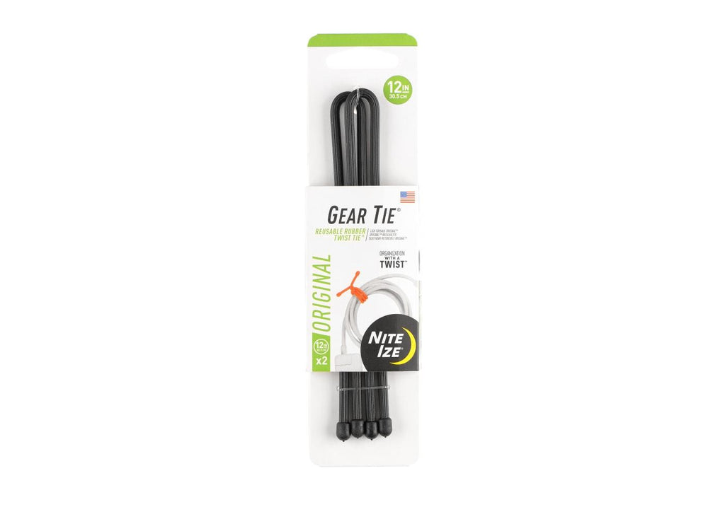 Nite Ize Gear Tie Reusable Rubber Twist Tie 12" 2pcs