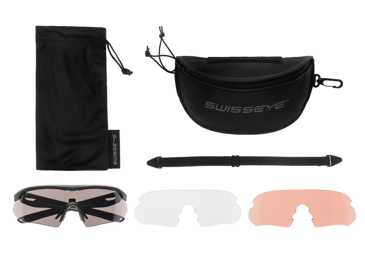 SwissEye Nighthawk Pro Smoke / Orange / Clear - Black