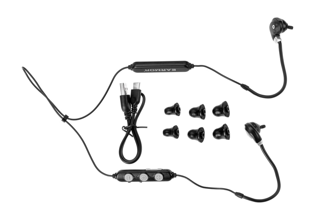 Earmor M200T Electronic Bluetooth Neck Earbuds - Black