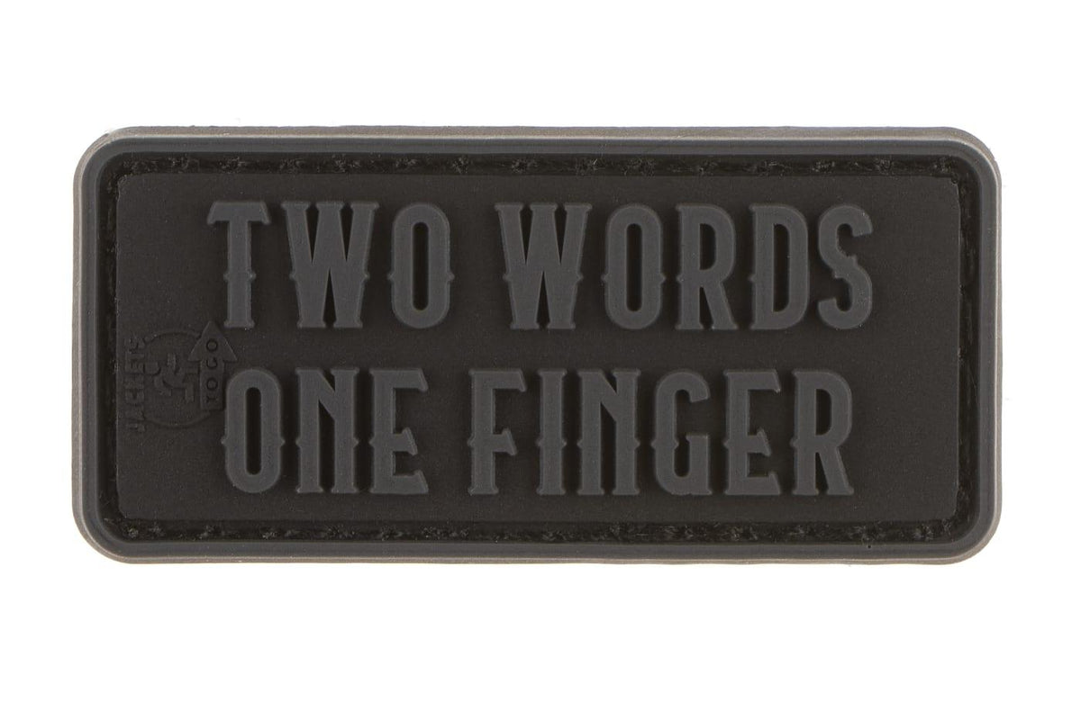 JTG Two Words One Finger Rubber Patch JTG