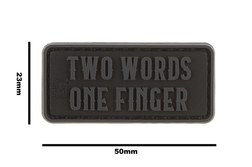 JTG Two Words One Finger Rubber Patch JTG