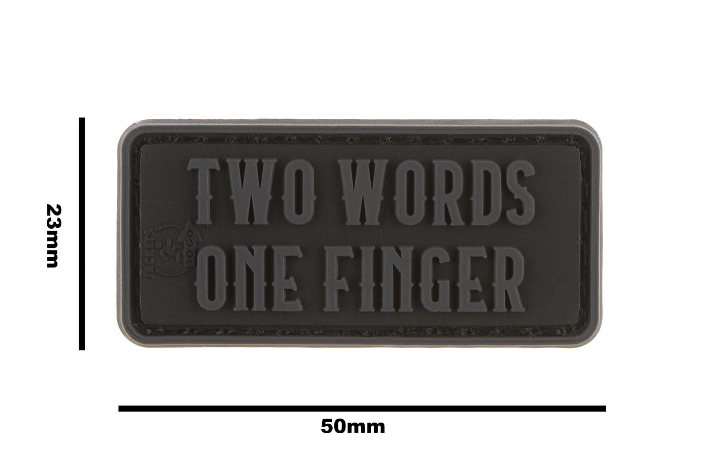 JTG Two Words One Finger Rubber Patch JTG