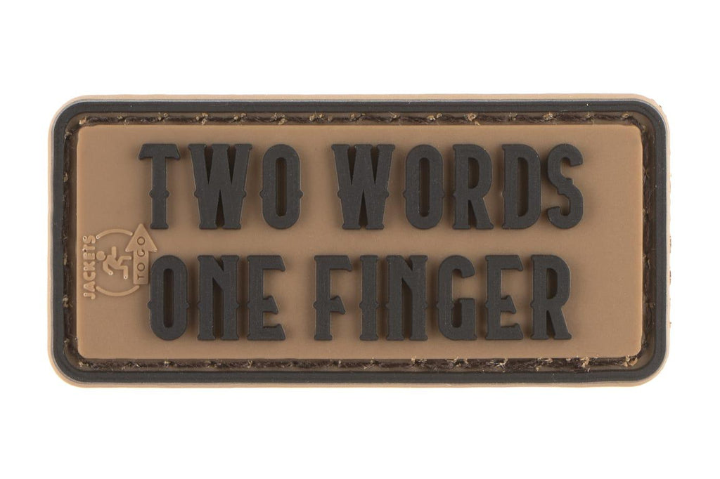 JTG Two Words One Finger Rubber Patch