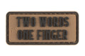 JTG Two Words One Finger Rubber Patch