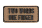 JTG Two Words One Finger Rubber Patch