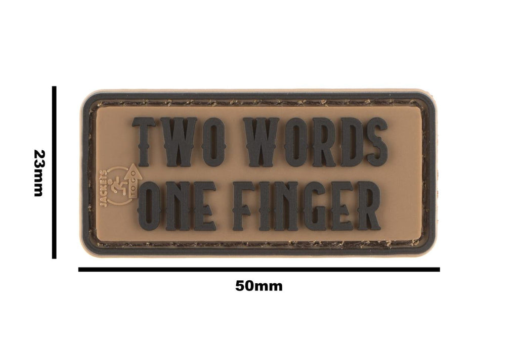 JTG Two Words One Finger Rubber Patch JTG