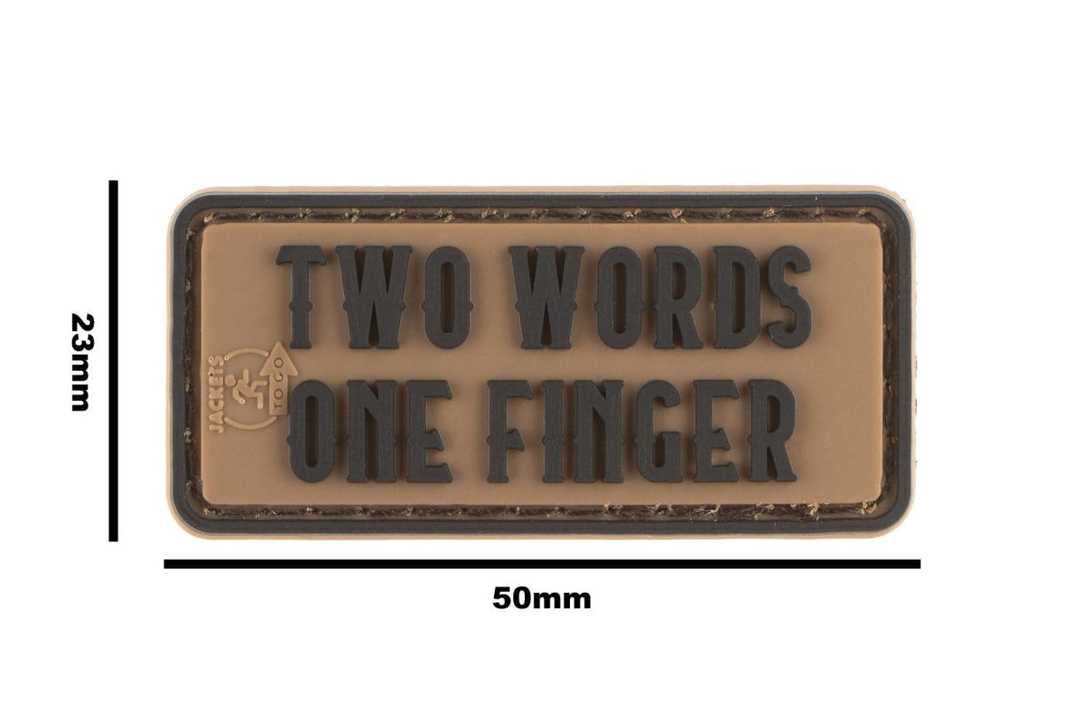 JTG Two Words One Finger Rubber Patch JTG