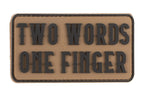 JTG Two Words One Finger Big Rubber Patch