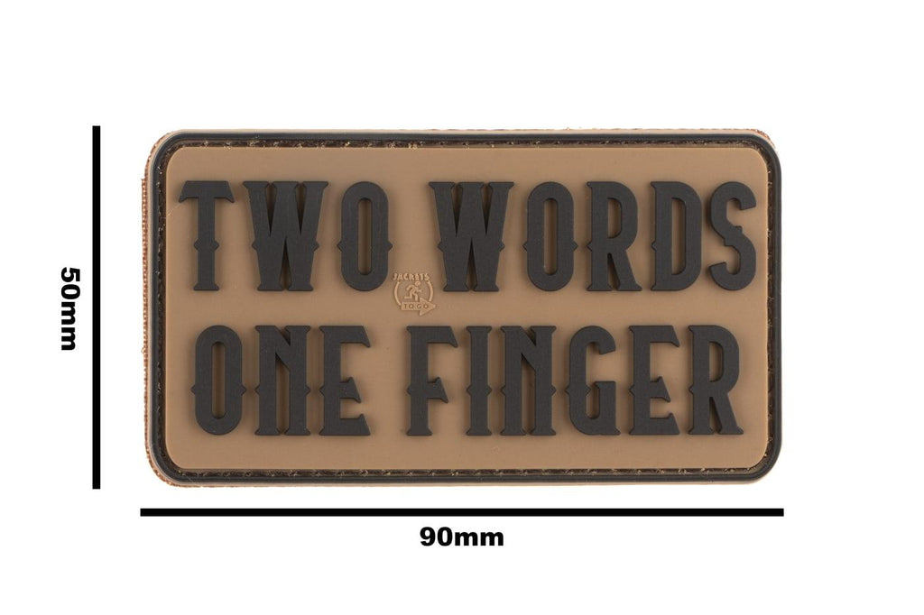 JTG Two Words One Finger Big Rubber Patch JTG