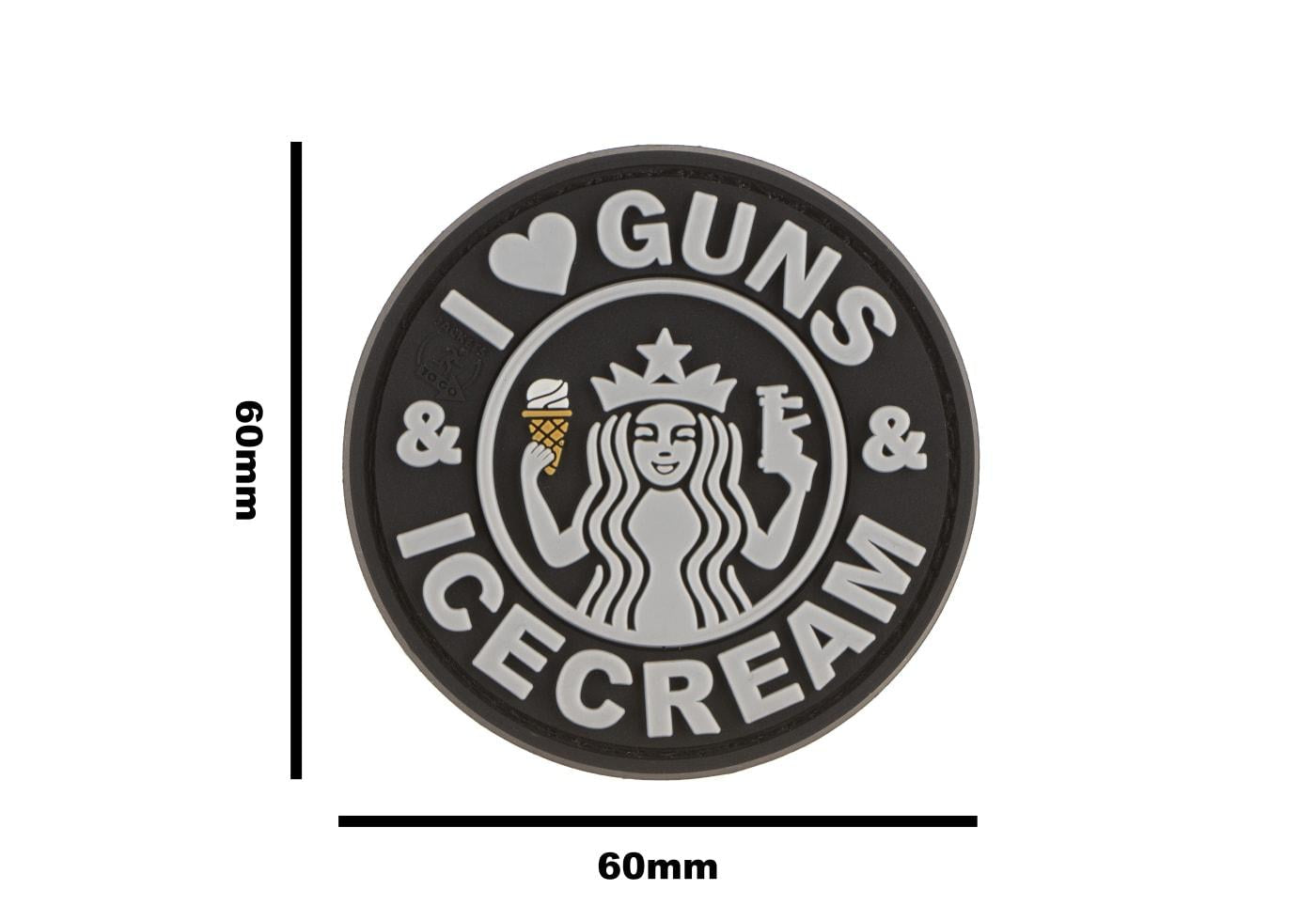 JTG I Love Guns and Ice Cream Rubber Patch JTG