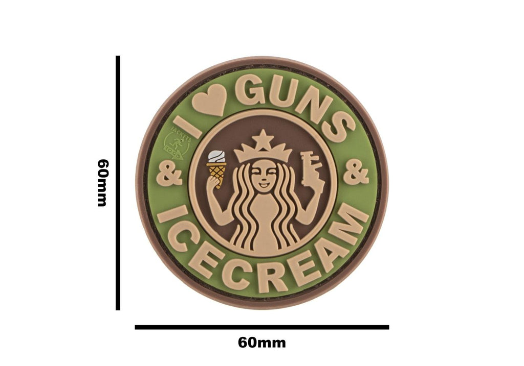 JTG I Love Guns and Ice Cream Rubber Patch JTG