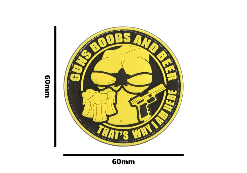 JTG Guns Boobs and Beer Rubber Patch JTG
