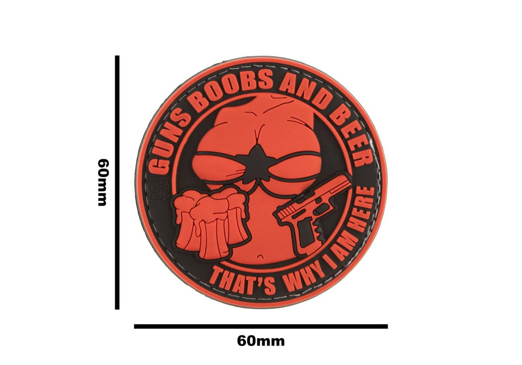 JTG Guns Boobs and Beer Rubber Patch JTG