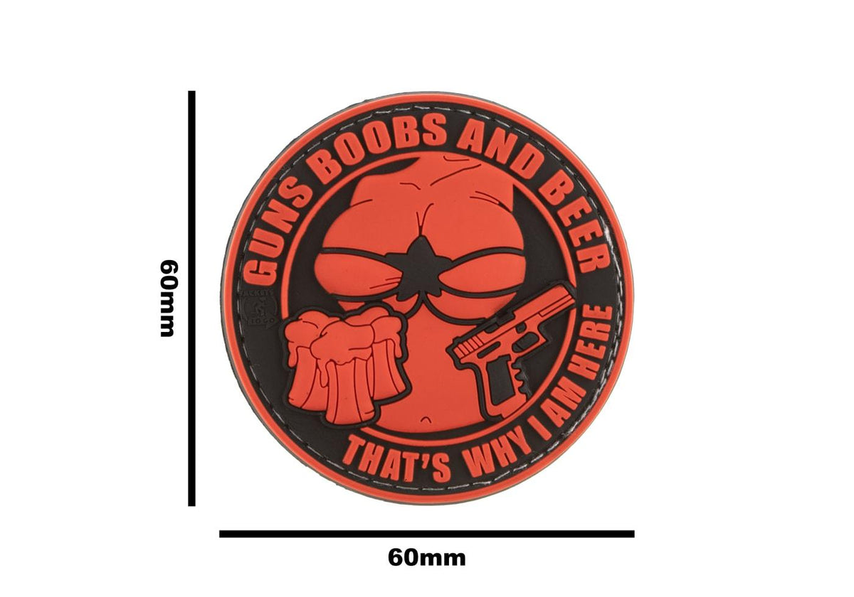 JTG Guns Boobs and Beer Rubber Patch JTG