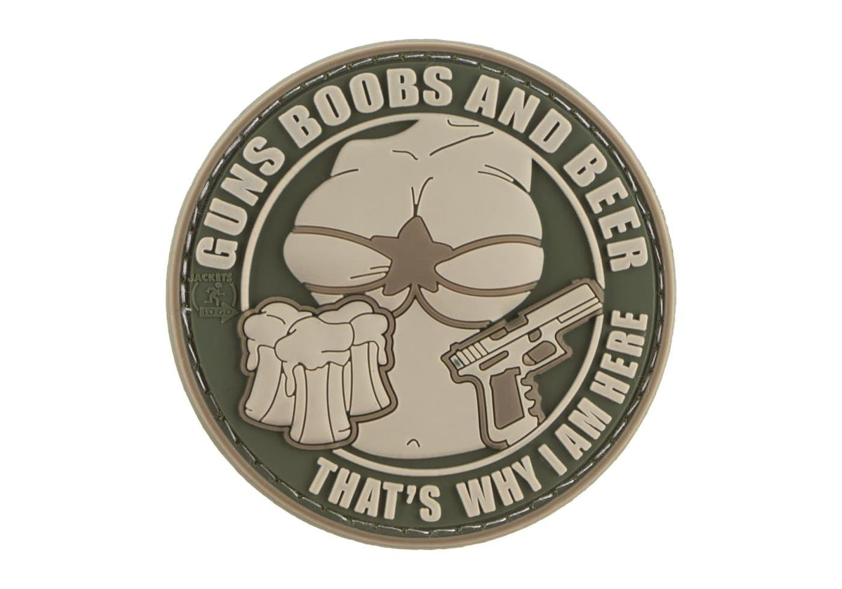 JTG Guns Boobs and Beer Rubber Patch JTG