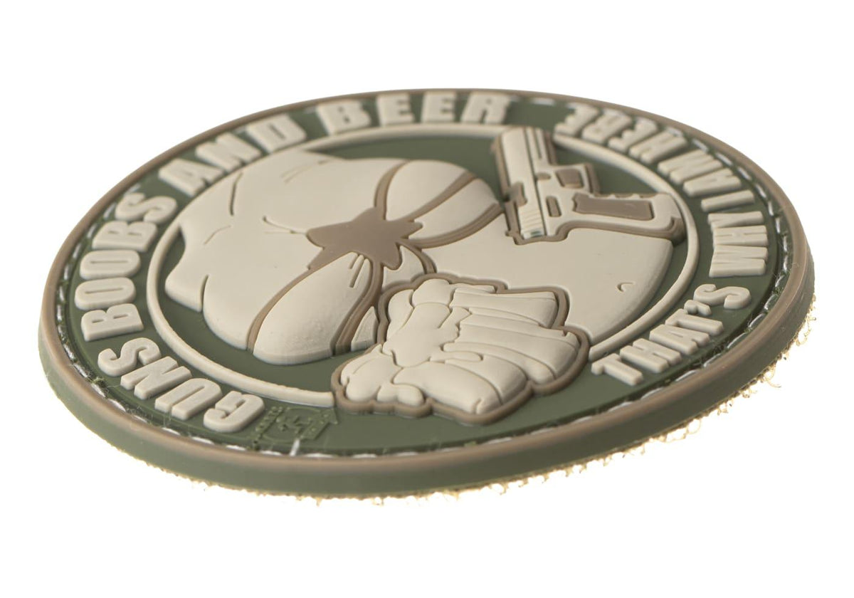 JTG Guns Boobs and Beer Rubber Patch JTG