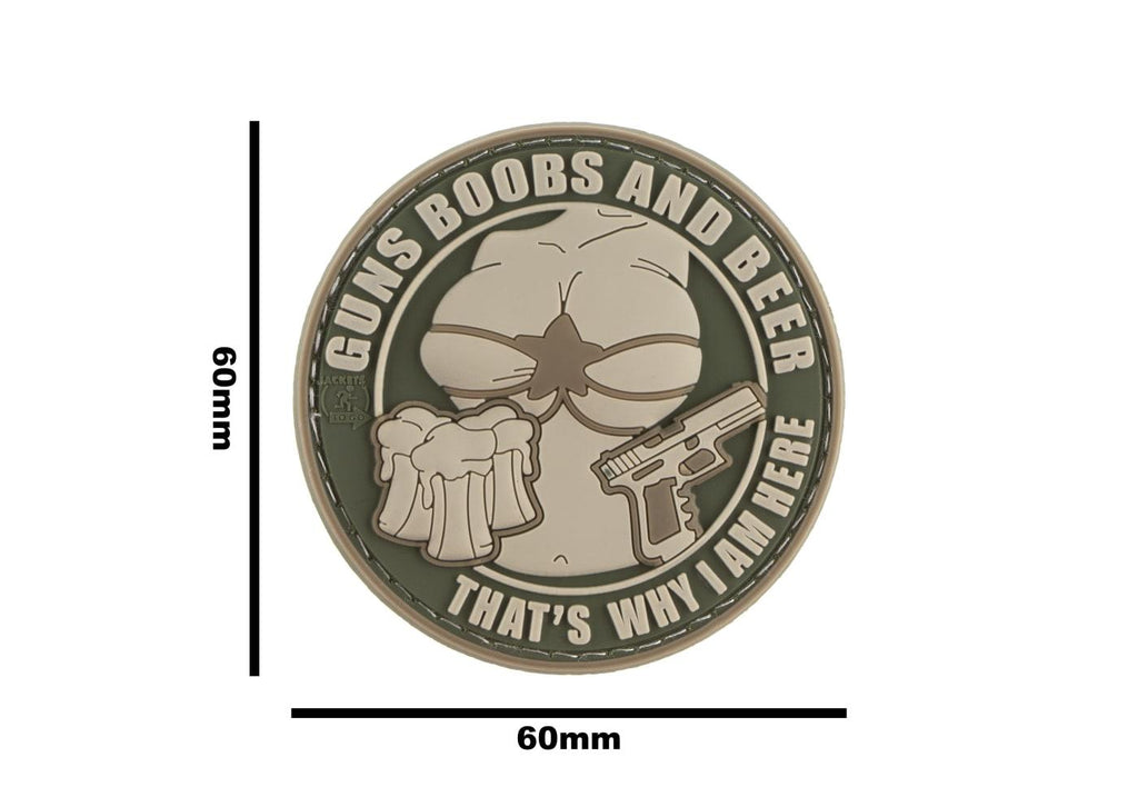 JTG Guns Boobs and Beer Rubber Patch JTG