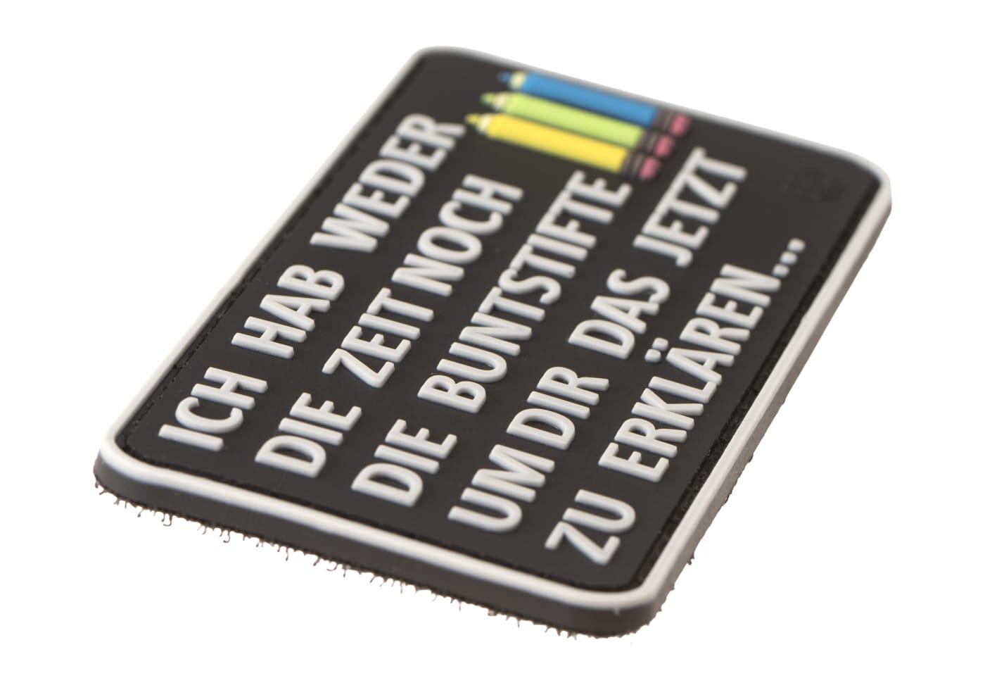 JTG I Don't Have The Time Nor The Crayons Rubber Patch JTG