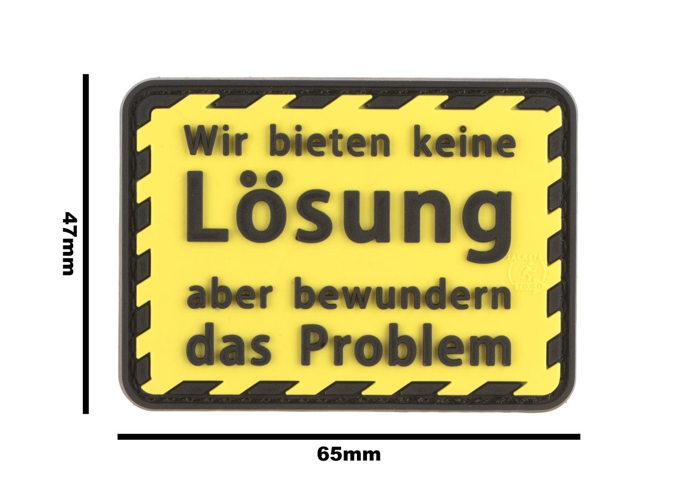 JTG We Offer No Solution But Admire The Problem Rubber Patch JTG