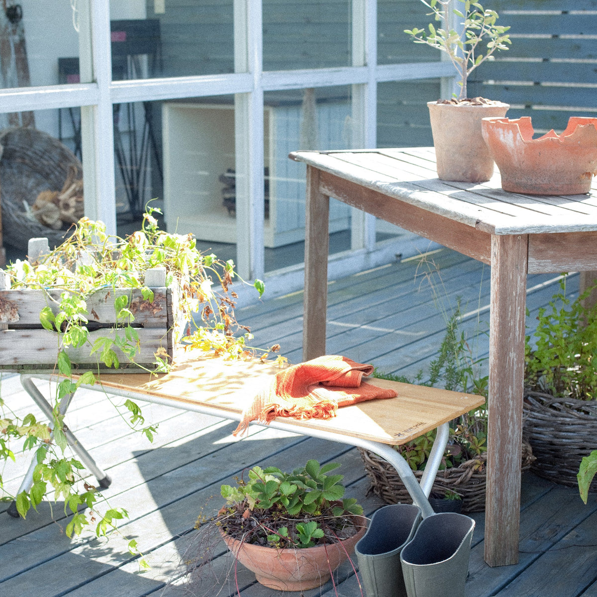 Étagère longue bambou Snow Peak Renewed Long Folding Shelf
