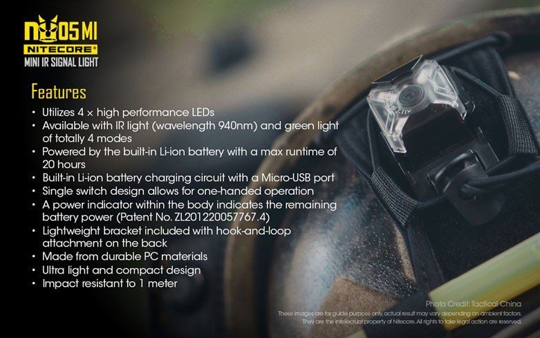 Lampes Frontales - Nitecore | NU05 MI - outpost-shop.com