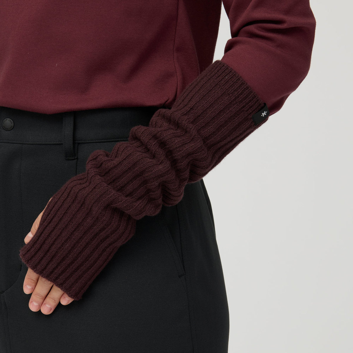 Manchettes Snow Peak Knit Arm Warmer en mérinos