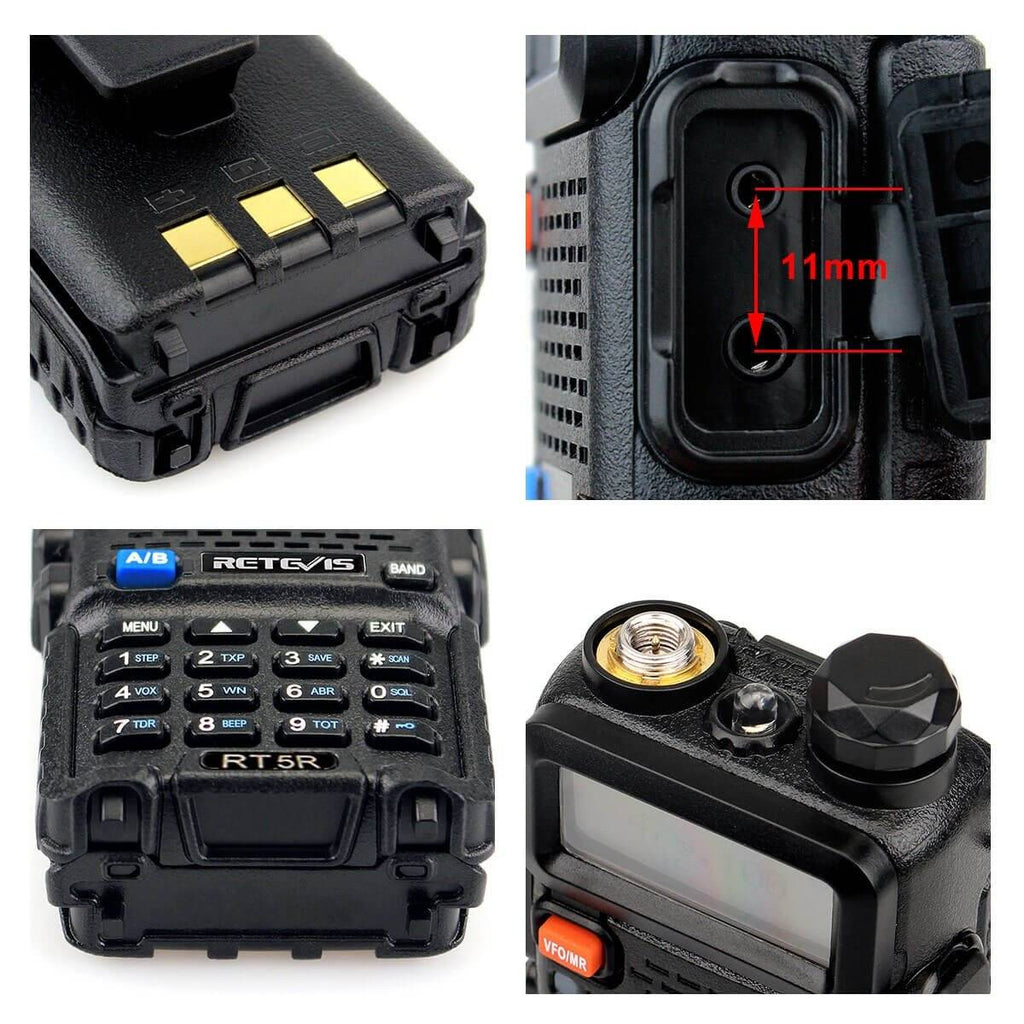Batteries & Électronique  - Retevis | RT5R Walkie Talkie 5W 128CH UHF+VHF FM Radio Two Way Radio - outpost-shop.com