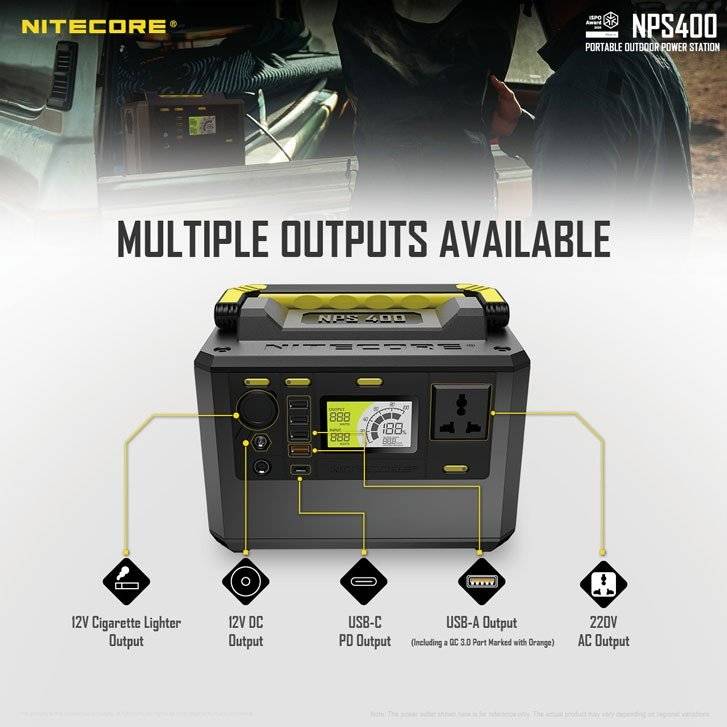 Piles, batteries et chargeurs - Nitecore | Power station NPS400 - 117 000mAh - 421 Wh - outpost-shop.com
