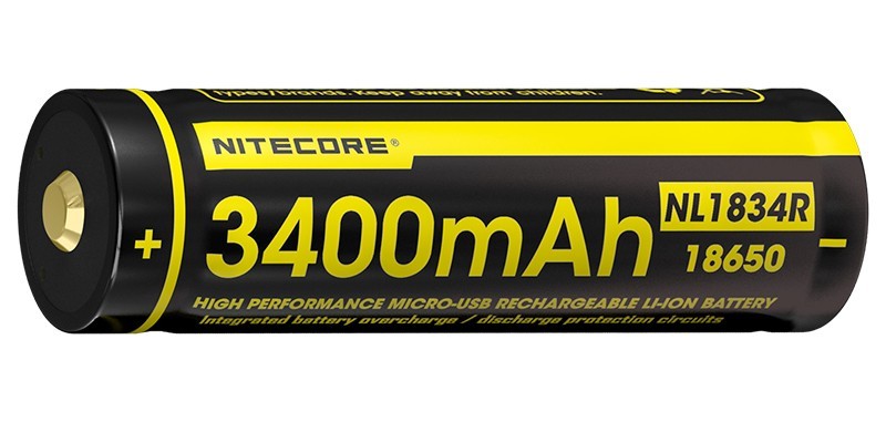 Piles, batteries et chargeurs - Nitecore | Batterie 18650 Li-ion (3400mah) - outpost-shop.com