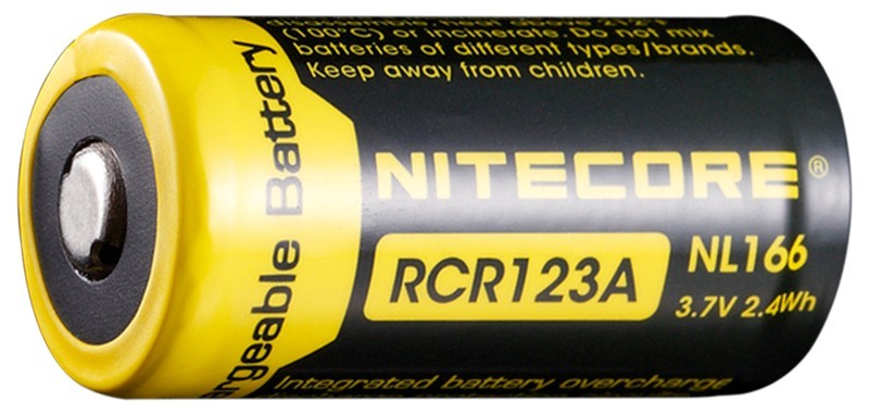 Piles, batteries et chargeurs - Nitecore | Batterie RCR123A Li-ion Rechargeable - outpost-shop.com