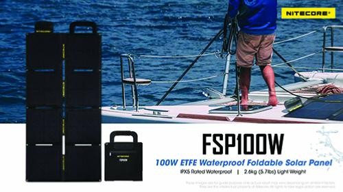 Panneaux solaire - Nitecore | Panneau solaire pliant waterproof 100W - FSP100W - outpost-shop.com