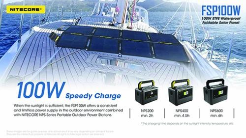 Panneaux solaire - Nitecore | Panneau solaire pliant waterproof 100W - FSP100W - outpost-shop.com