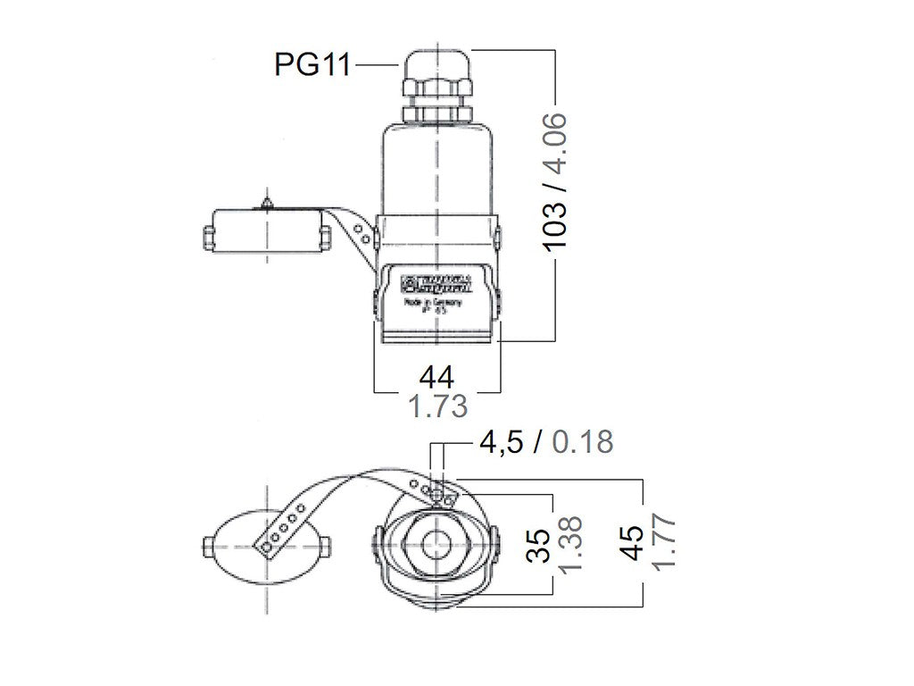 Alimentation & Éclairage - Connecteur étanche à l'eau / Horizontal - par AquaSignal - outpost-shop.com
