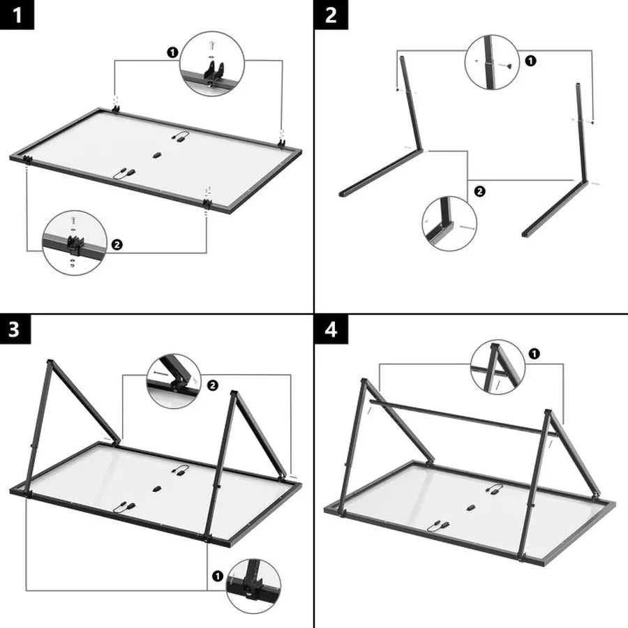 Support au sol orientable pour panneau solaire EcoFlow