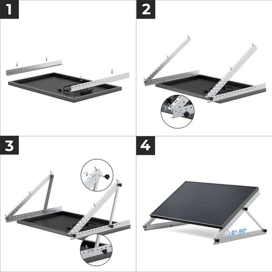 Support inclinable 28 pouces pour panneau solaire EcoFlow