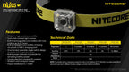 Lampes Frontales - Nitecore | NU05V2 - outpost-shop.com