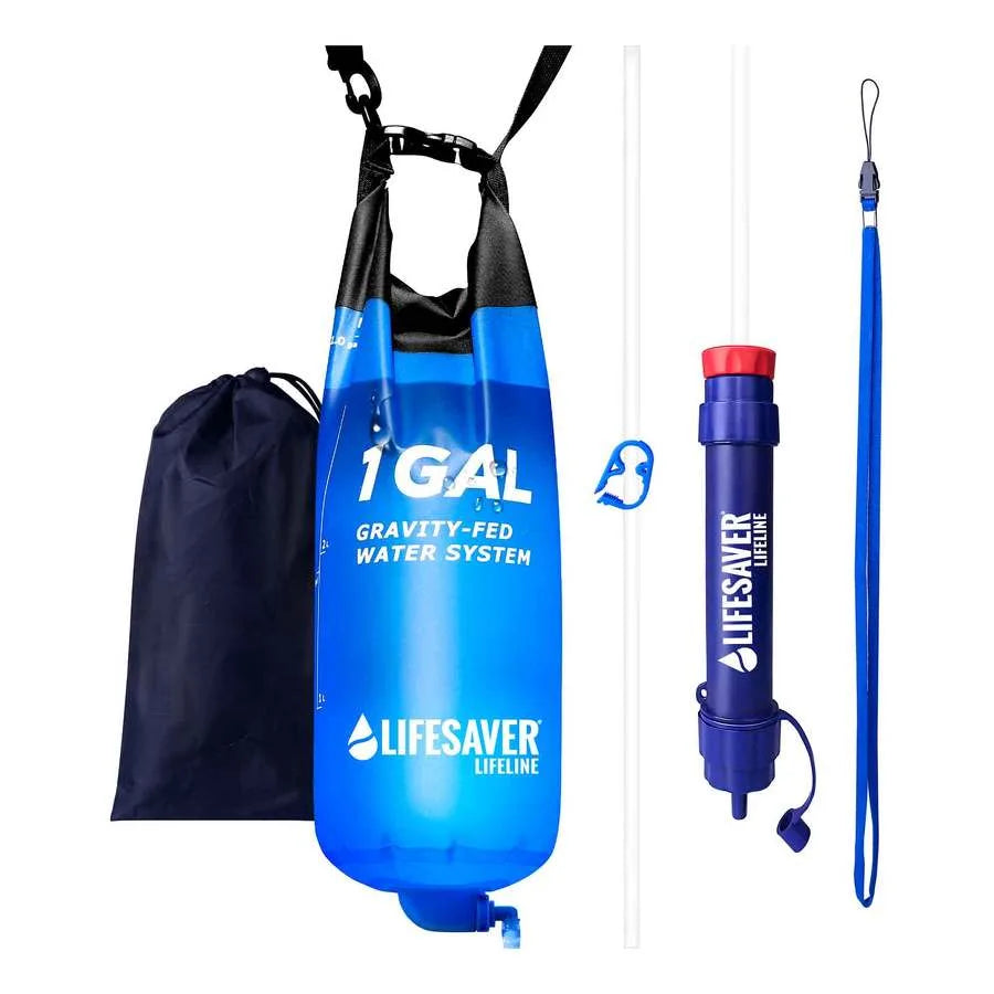 Kit filtration paille et poche à eau gravité Lifeline