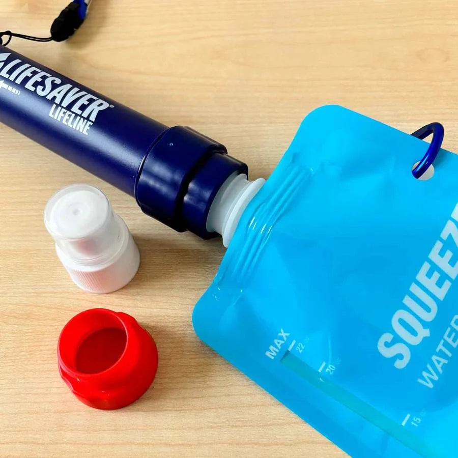 Kit filtration paille et poche à eau gravité Lifeline