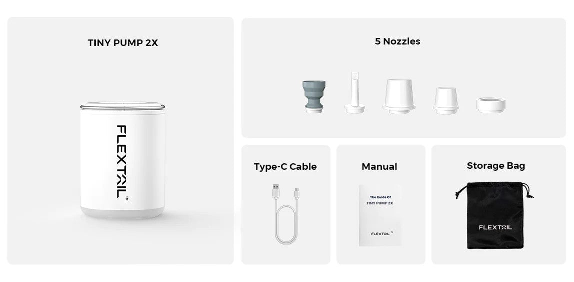 Lampes & Lanternes - Flextail | Tiny Pump 2X - Pompe avec lampe de camping - outpost-shop.com