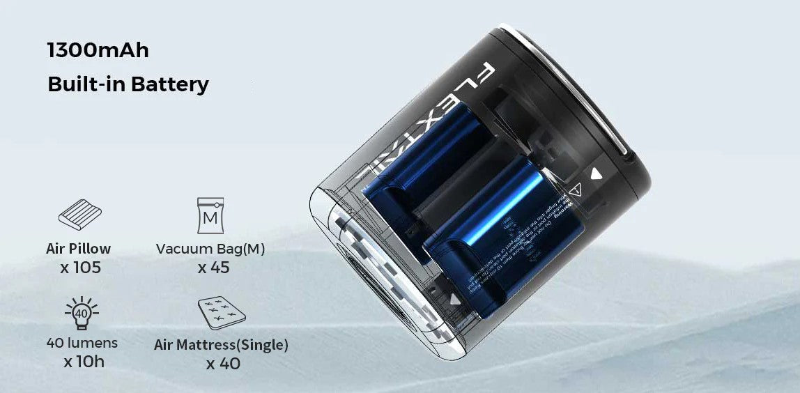 Lampes & Lanternes - Flextail | Tiny Pump 2X - Pompe avec lampe de camping - outpost-shop.com